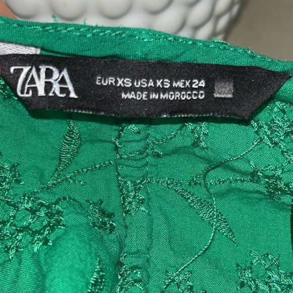Zara knotted embroidered top size xs - Picture 4 of 4